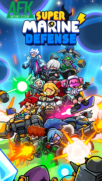 Phòng thủ trước các đợt quái vật ngoài hành tinh trong game Super Marine Defense 0