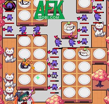 Sử dụng các quái vật sushi để phòng thủ trước các đợt kẻ thù trong SushiMon Defense afkmobi sushimondefense 1jpg