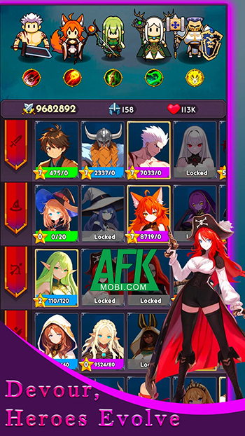 Mời bạn vào game Sword & Magic: Idle TD rèn trang bị cho các anh hùng sử dụng phòng thủ 1