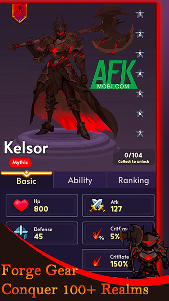 Vào game Sword & Magic: Idle TD rèn trang bị cho các anh hùng sử dụng phòng thủ 3