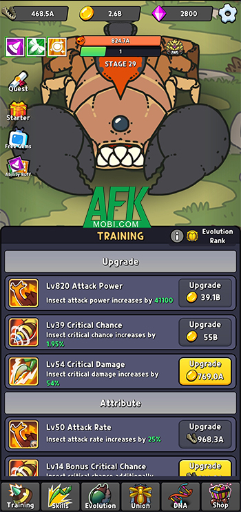 Tiêu diệt những con bọ cạp khổng lồ cùng các côn trùng trong game Tap Legion - Idle AFK Battle 1