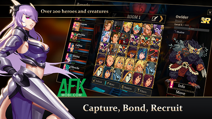 Xây dựng đội hình với các anh hùng lẫn sinh vật kì bí trong game Three Skies Ascension Mobile 2