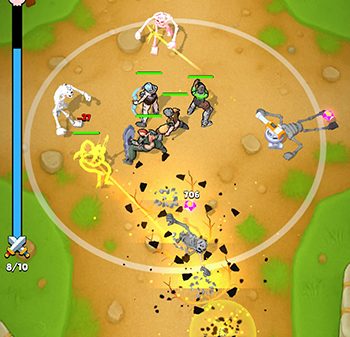 Bảo vệ dòng thời gian trong game phòng thủ roguelike đơn giản Time Defender: Fight! afkmobi timedefenderfight 1jpg