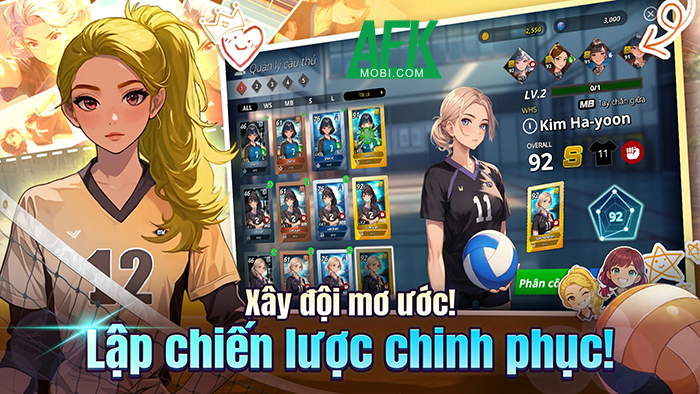 Gầy dựng đội bóng chuyền nữ của bản thân mình trong game Volley Girls: Volleyball SPIKE 2