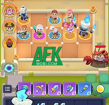 Weapon Hero: Merge TD cho bạn hợp nhất vũ khí để gia tăng sức phòng thủ của các anh hùng afkmobi weaponheromergetd 1jpg