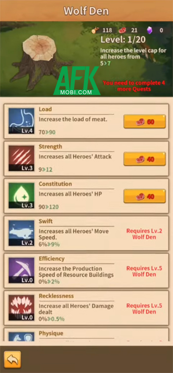 Đi săn để phát triển bầy sói của chính mình trong game Wolf War: Last Survival 1