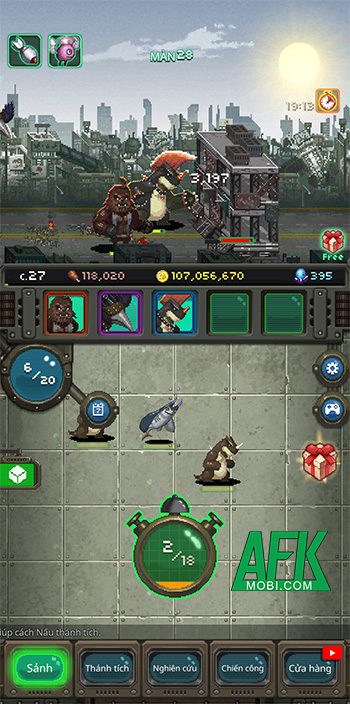 Tạo ra những con quái thú khổng lồ để phá hủy thế giới trong game World Beast War 2