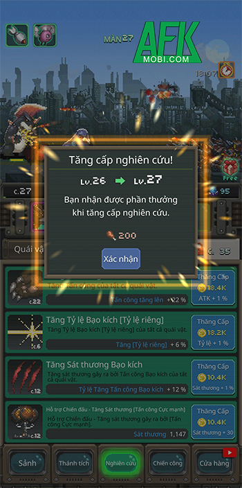 Tạo ra những con quái thú khổng lồ để phá hủy thế giới trong game World Beast War 4