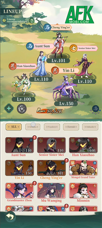 Wulin Buzz game idle thẻ tướng tap tap lấy chủ đề kiếm hiệp Kim Dung 0