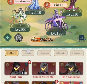 Wulin Buzz game idle thẻ tướng tap tap lấy chủ đề kiếm hiệp Kim Dung afkmobi wujinbuzz 1jpg