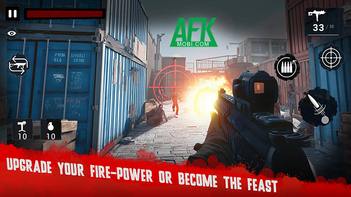 Càn quét bọn xác sống bằng vũ khí nóng trong game hành động Zombie Fury: FPS Survival 2