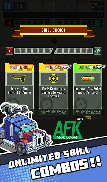 Lái xe Jeep càn quét bọn xác sống trong trò chơi Zombie Siege - Roguelike.io 2