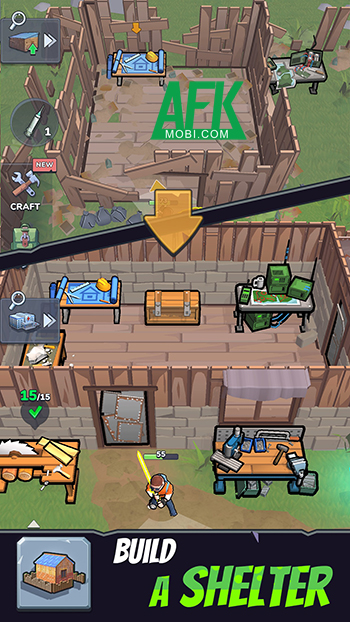 Zombie Slasher: Survival RPG cho game thủ tự tay xây dựng khu trú ẩn trong thế giới tận thế 0