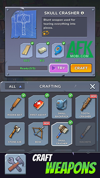 Zombie Slasher: Survival RPG cho game thủ tự tay xây dựng khu trú ẩn trong thế giới tận thế 3