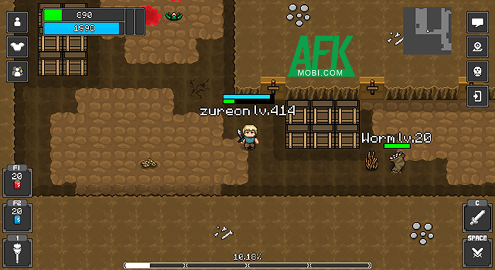 Cày cuốc, phát triển nhân vật trong một thế giới pixel hoài cổ tại game Zureon Online 2