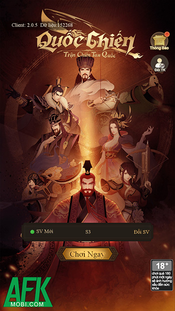 Bước vào game Trận Chiến Tam Quốc: Quốc Chiến trị quốc thời chiến loạn 0