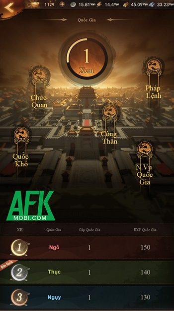 Bước vào game Trận Chiến Tam Quốc: Quốc Chiến trị quốc thời chiến loạn 8