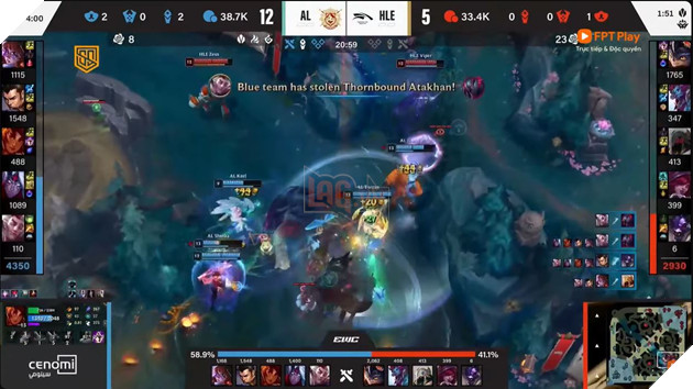 Esports World Cup 2025: Hanwha Life Esports Va Bilibili Gaming Chia Tay Giai Dau 2 Giao tranh gần như kết thúc Ván 1 của AG.AL