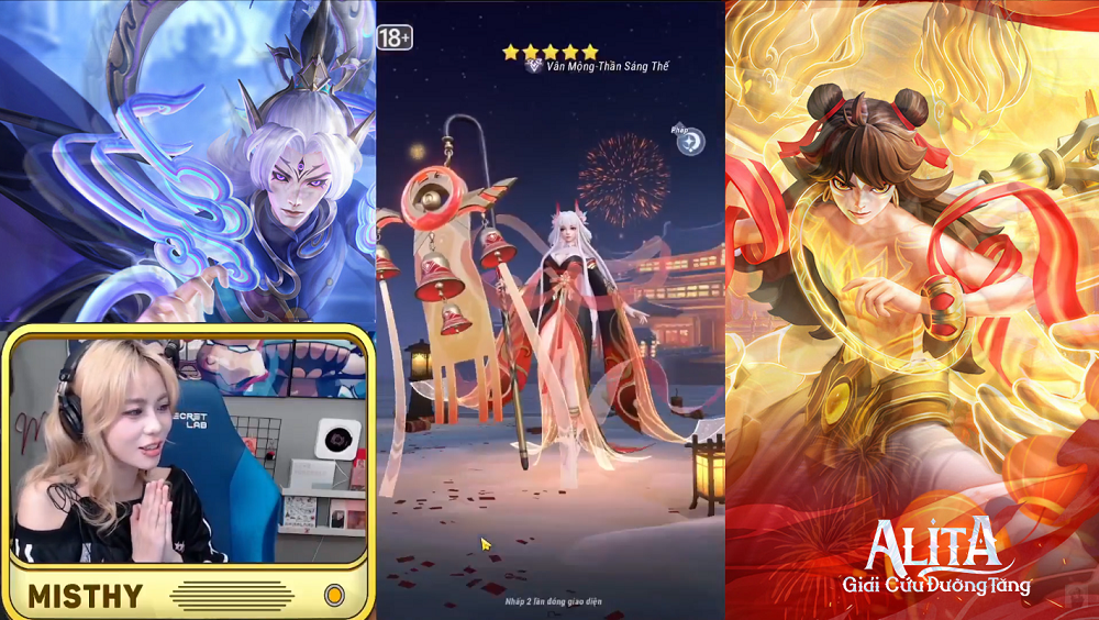 Nạp 60 củ để nâng sao Nữ Oa ngay trên Stream: Chị Đẹp Misthy “mê” Alita Giải Cứu Đường Tăng lắm rồi! alitagiaicuuduongtang misthy 3