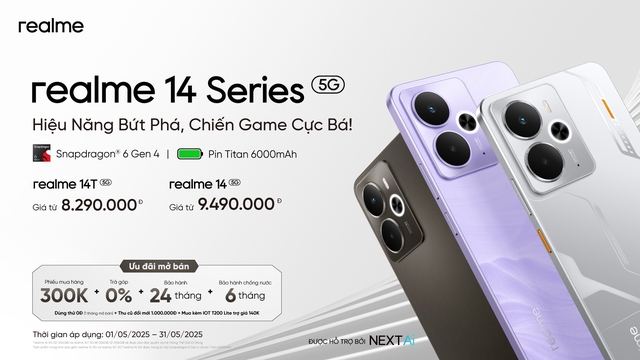 Realme ra mắt realme 14 5G và 14T 5G – Bộ đôi