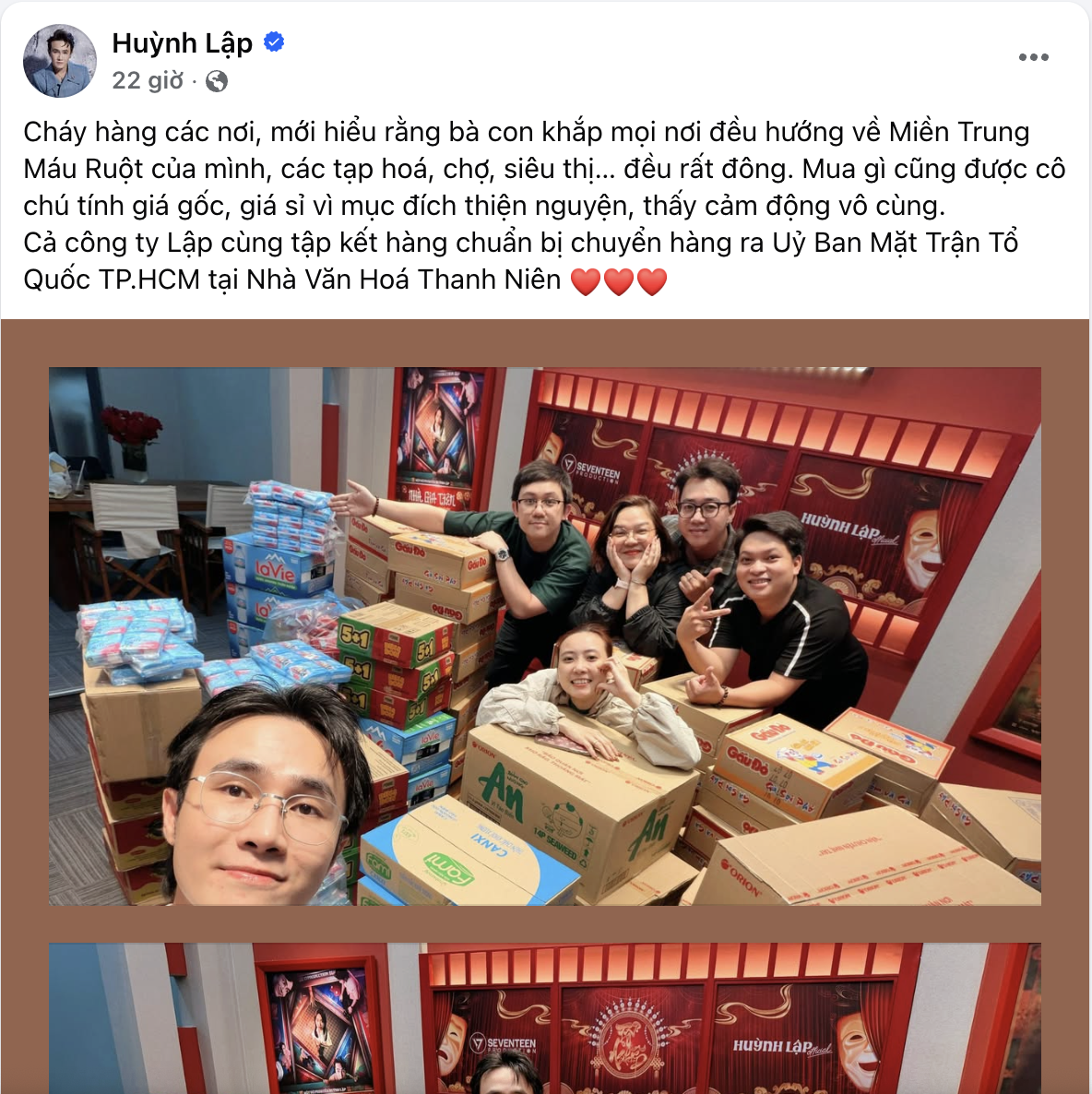 Trấn Thành - HIEUTHUHAI chuyển khoản nóng hàng trăm triệu, Hương Giang vừa về nước liền đến hỗ trợ vùng lũ- Ảnh 3.