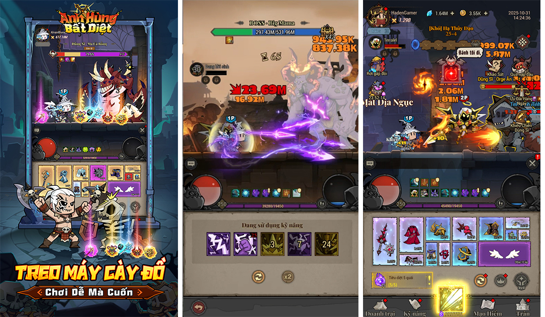 Cày đồ không giới hạn! Siêu phẩm treo máy cày đồ “Anh Hùng Bất Diệt” chính thức mở đăng ký sớm anhhungbatdiet mobile 2