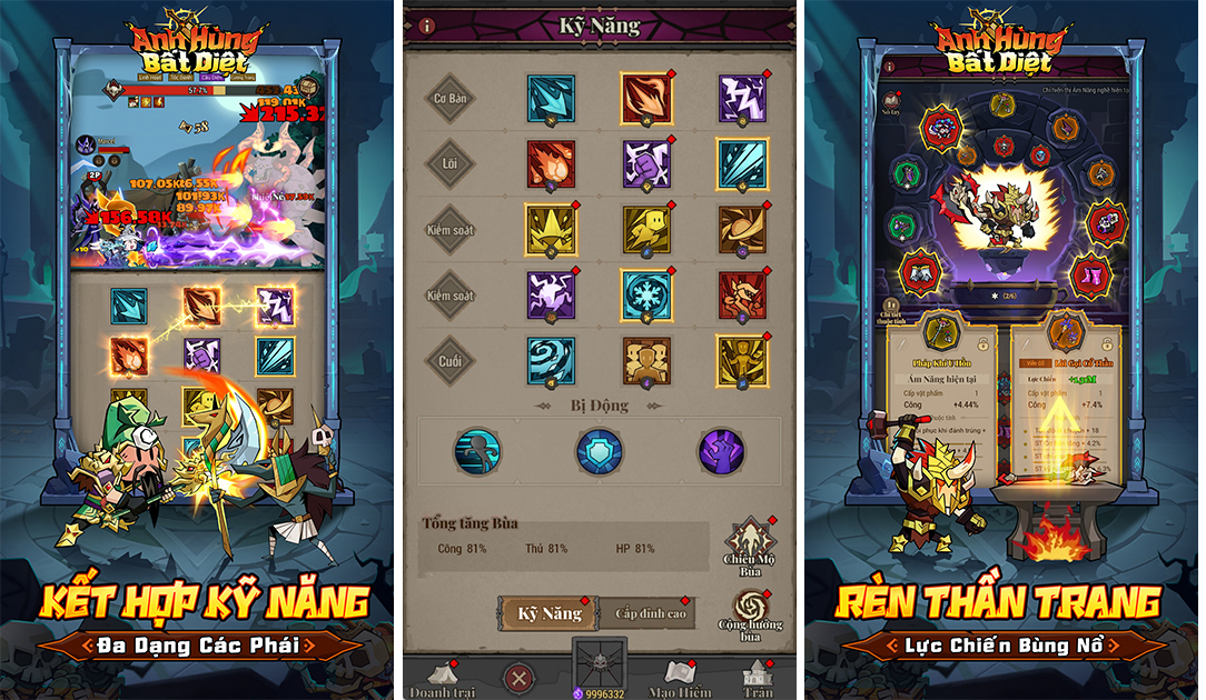 Cày đồ không giới hạn! Siêu phẩm treo máy cày đồ “Anh Hùng Bất Diệt” chính thức mở đăng ký sớm anhhungbatdiet mobile 3