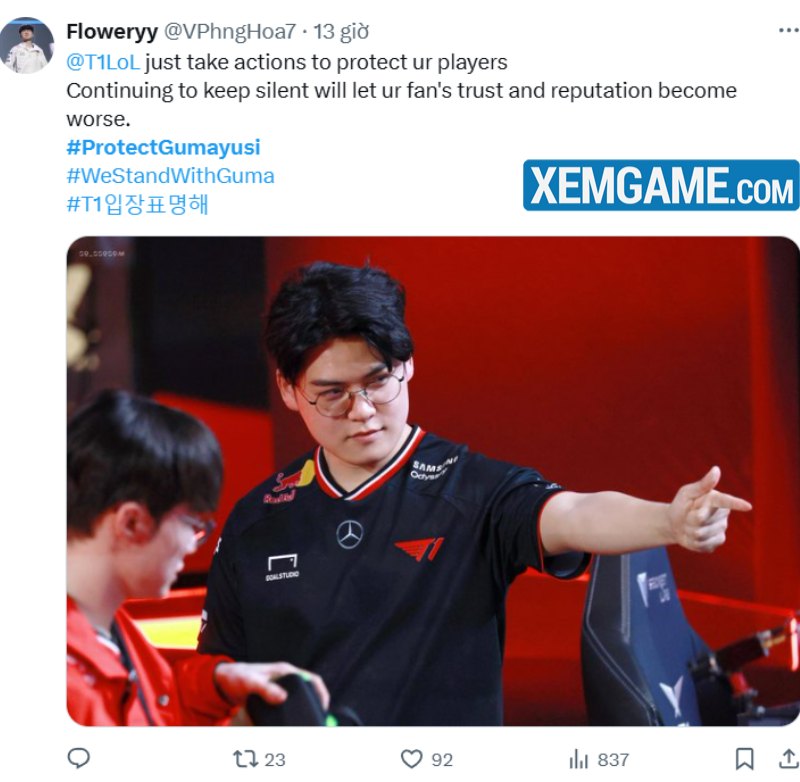Antifan đe dọa nguy hại tính mạng Gumayusi, cộng đồng kêu gọi T1 lên tiếng bảo vệ antifan de doa gumayusi 1