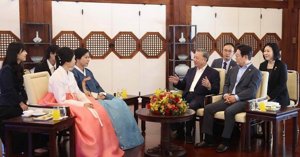 Tổng Bí thư Tô Lâm và Phu nhân cùng Tổng thống Hàn Quốc và Phu nhân dự tiệc trà avatar1754988297620 17549882982371422987018jpg