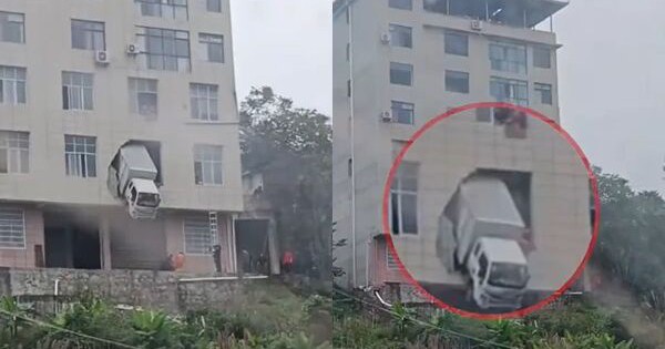 Xe tải đâm xuyên tường tầng 2 tòa nhà, hình ảnh đầu xe mắc kẹt giữa không trung gây sốc avatar1762143444922 17621434452391997747064 9 0 384 600 crop 17621434597561408672843jpg