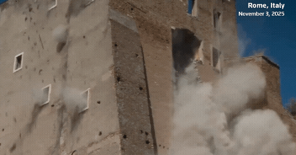 Tháp cổ ở Rome bị sập, đè chết công nhân avatar1762231270699 17622312712981671938582gifpng