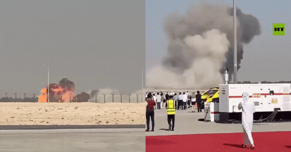 8 giây chết lặng khi máy bay chiến đấu rơi thẳng rồi phát nổ tại Triển lãm Hàng không Dubai, phi công thiệt mạng avatar1763780564654 17637805651541209583452gifpng