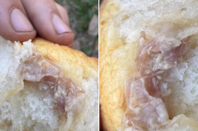 Đang ăn bánh mì, thanh niên sốc nặng khi thấy thứ bên trong- Ảnh 1.