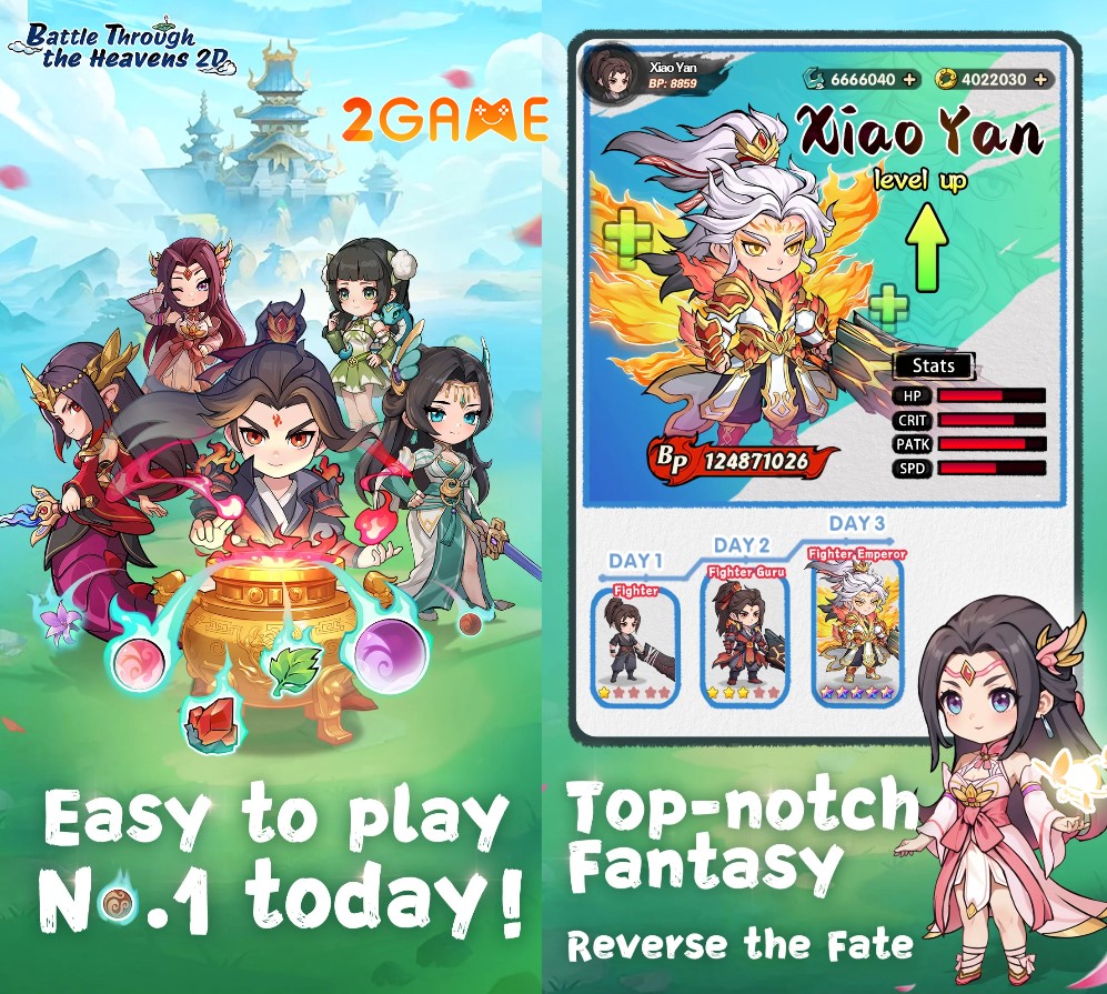 game nhập vai nhàn rỗi Battle Through the Heavens 2D