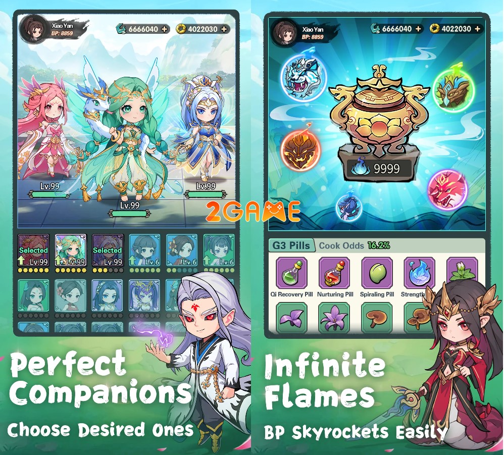 game nhập vai nhàn rỗi Battle Through the Heavens 2D