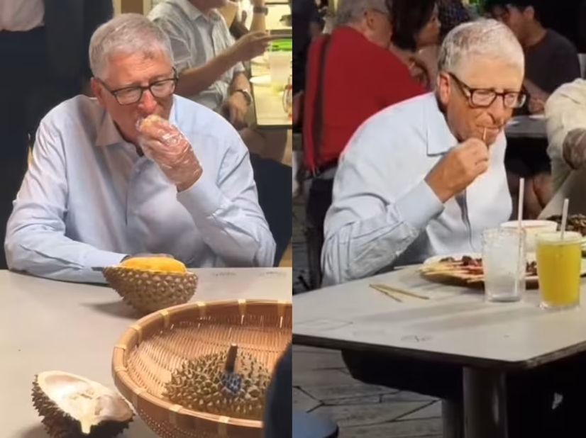 Bắt gặp Bill Gates ngồi ăn sầu riêng- Ảnh 1. Bắt gặp Bill Gates ngồi ăn sầu riêng- Ảnh 1.