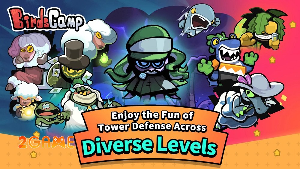 Birds Camp – Game phòng thủ tháp kết hợp xây dựng bộ bài thiết kế dễ thương birds camp pre reg 4