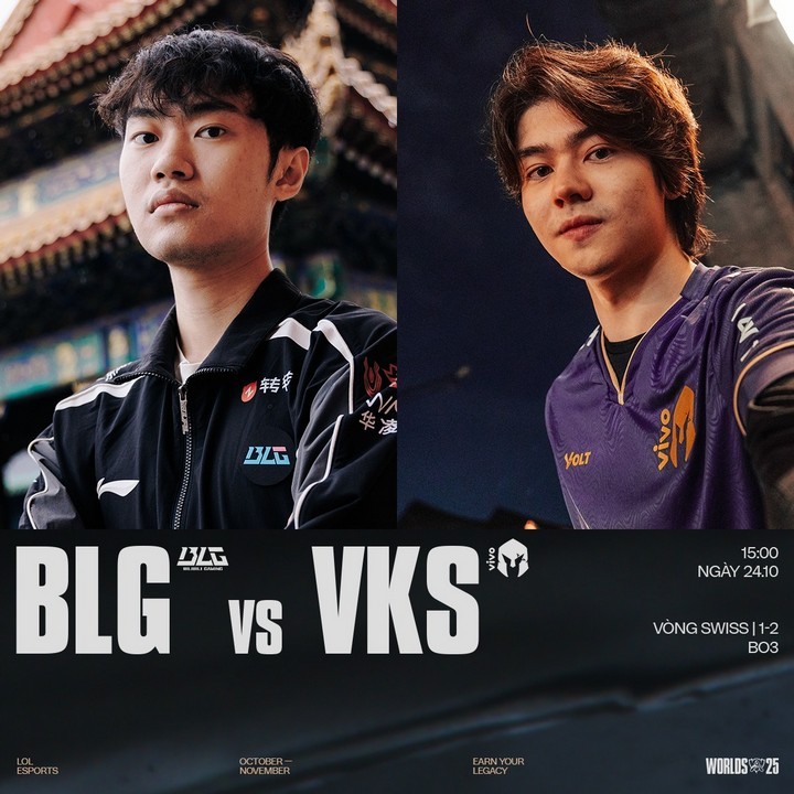 Dự đoán Round 4 vòng Swiss CKTG 2025 (24/10): BLG lấy lại niềm tin, T1 thắng dễ? Dự đoán Round 4 vòng Swiss CKTG 2025 (24/10): BLG lấy lại niềm tin, T1 thắng dễ?