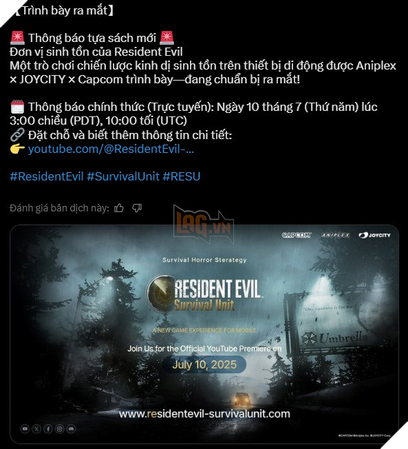 Một siêu phẩm Resident Evil vô cùng độc đáo chuẩn bị được Capcom công bố