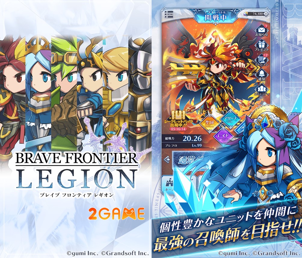 game nhập vai đánh theo lượt BRAVE FRONTIER LEGION trên mobile
