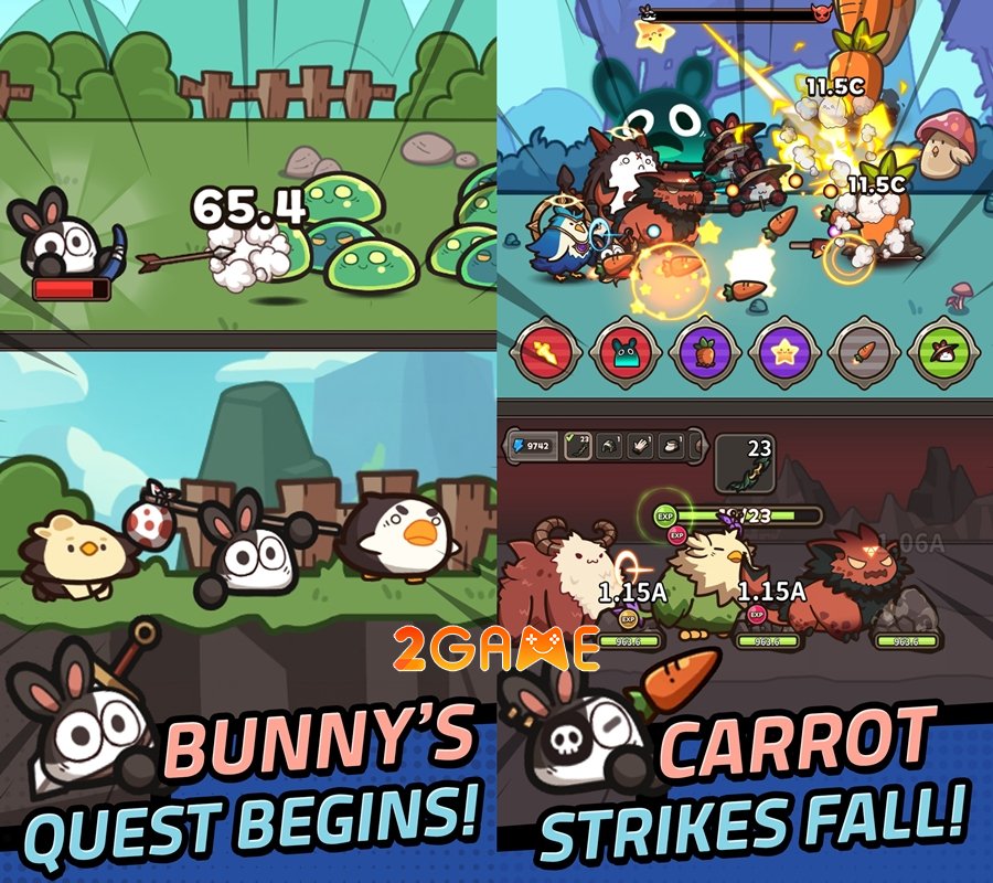 Bunny Game: Hero Pals kết hợp giữa thiết kế đáng yêu và những trận chiến bùng nổ bunnygameheropals 1