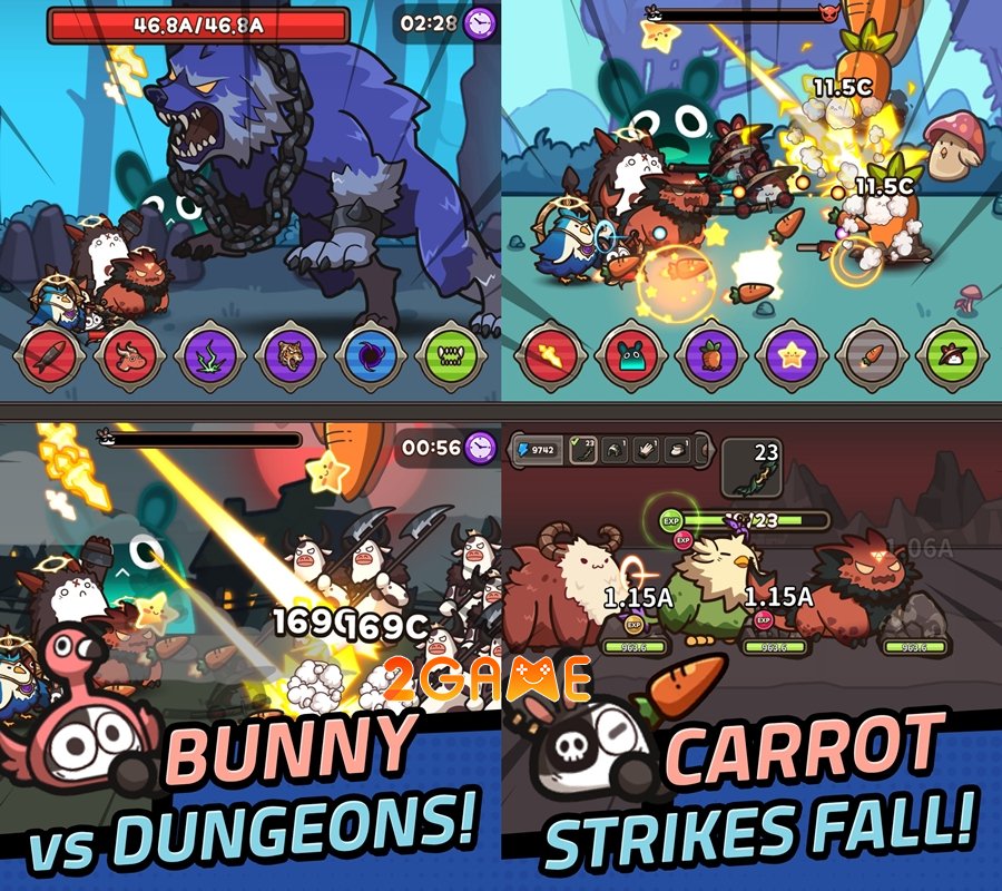 Bunny Game: Hero Pals kết hợp giữa thiết kế đáng yêu và những trận chiến bùng nổ bunnygameheropals 3