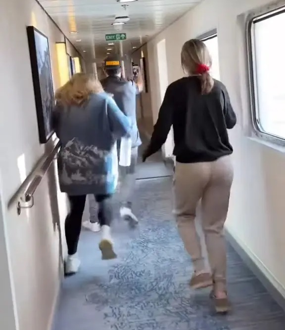 Hành khách hoảng loạn khi những đợt sóng cao 12 mét đập vào tàu du lịch.