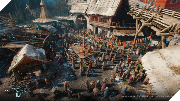 Hình ảnh thành thị sống động trong The Witcher 4