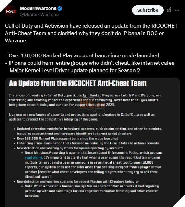 Call of Duty Cam Hon 130 Nghin Tai Khoan Gian Lan, Nhung Nhieu Do Van Chua Du 2 Call of duty