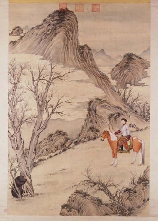 Xuất hiện bức tranh dài 2 mét về buổi đi săn của Càn Long tại vi trường Mộc Lan, duy nhất một sủng phi được theo sau hầu cận- Ảnh 6.