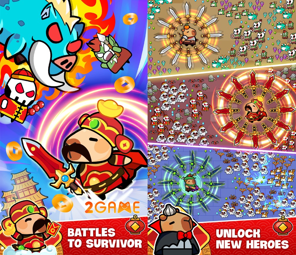 Capybara.io: Battle Survivor – Sinh tồn cùng Capybara siêu đáng yêu capybaraiobattle survivor 1