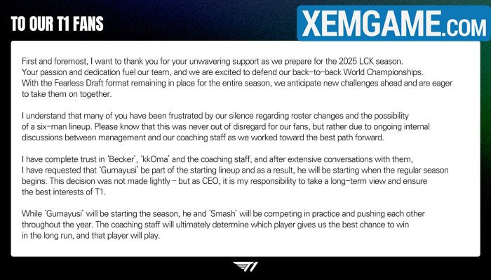 CEO T1 phải đích thân giúp Gumayusi trở lại khiến nhiều fan nghi ngờ lục đục nội bộ ceo joe gumayusi
