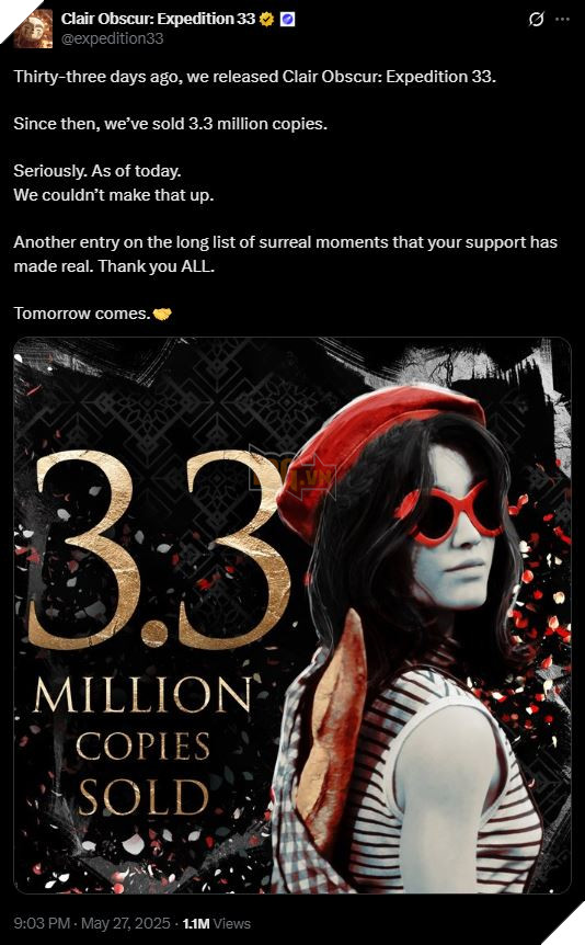 Clair Obscur: Expedition 33 bán được 3,3 triệu bản sau 33 ngày ra mắt