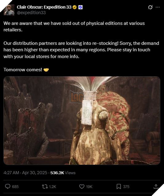 Clair Obscur: Expedition 33 Chay Hang Ngoai Suc Tuong Tuong, Co Co Hoi Ra Mat DLC 2 Clair Obscur: Expedition 33 Cháy Hàng Ngoài Sức Tưởng Tượng, Có Cơ Hội Ra Mắt DLC 2